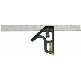 Johnson 12 Inch Metal Combination Square with Stainless Steel Blade and Cast Zinc Head
