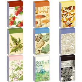 9 Sets 450 Sheets Washi Stickers for Journaling, Plants Fruit Flowers Butterfly Shell Boho Stickers Vintage Aesthetic Scrapbook Sticker for Bullet Journal Art Diary Card Craft Gifts Planner Notebook
