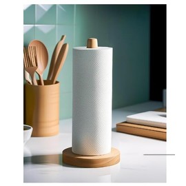 Wooden Paper Towel Holder,Paper Towel Holder Countertop,Farmhouse Paper Towel Holder for Kitchen Countertop & Dining Table