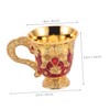 KICHOUSE Medieval Decor Goblet Sturdy Brass Cups Set Perfect for