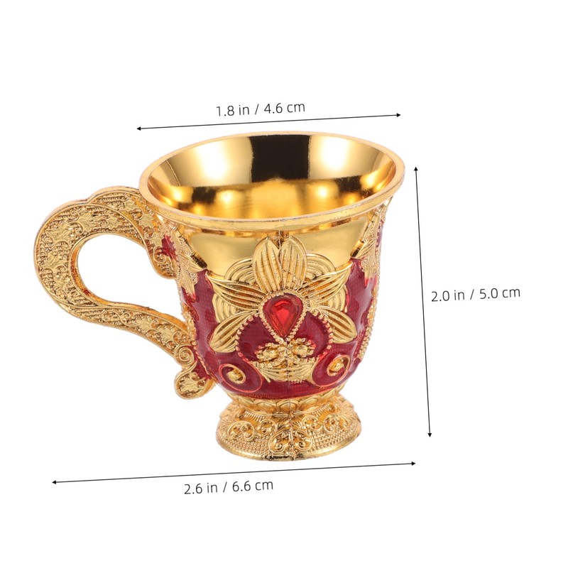 KICHOUSE Medieval Decor Goblet Sturdy Brass Cups Set Perfect for
