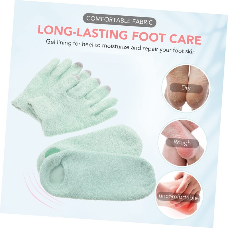Ipetboom Gel Gloves Foot Masks Set Moisturizing Spa Socks for