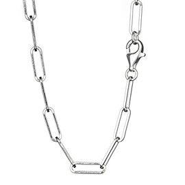 NKlaus Anchor Chain 925 Silver (38 cm - 80 cm) Necklace Long Anchor Chain Width 4.5 mm Solid, Sterling Silver, No Gemstone