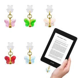 MAGNEECH 5 Pcs Butterfly Dust Plug Charm Compatible with Kindle Paperwhite 2021 Released,Pendants Dustproof Plugs,Charging Port Plugs Pendants for Most Phone (Micro USB)
