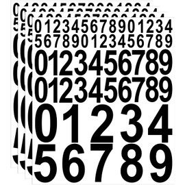 Leinuosen 260 Pcs Back to School Gifts Mailbox Numbers Stickers Adhesive Numbers for Outside Reflective Vinyl Waterproof Address Sticker for Mailbox Signs, Classroom, 1&2&3 Inch(Black Word)