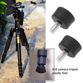 LT Easiyl 3PCS Anti-Slip Rubber Tripod Foot Spikes Compatible with 1/4 Inch Thread Size Monopod Camera Rubber Legs Feet Replacement Parts Black