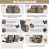 TAOCOCO 100% Waterproof Loveseat Recliner Cover with Console, Non-Slip Washable
