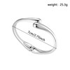 LUXYSODE Silver/Gold Bangle Bracelets for Women Teens Fashion Chunky Adjustable