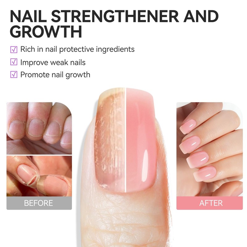 Nail Repair for Damaged NailsProtein: Pink 6 in 1 Natural