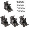 Yiiseejo 4 Pack Self Lock Hinge with Screws, Folding Brackets