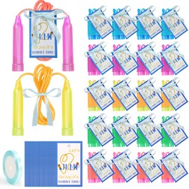 APUDWN 24 Sets End of Year Gift Jump Ropes Bulk 7.55 Ft Adjustable Colorful Plastic Jump Ropes Adjustable Skipping Rope for Prizes Summer End Of Year Graduation Party Favor Reward Outdoor Sport