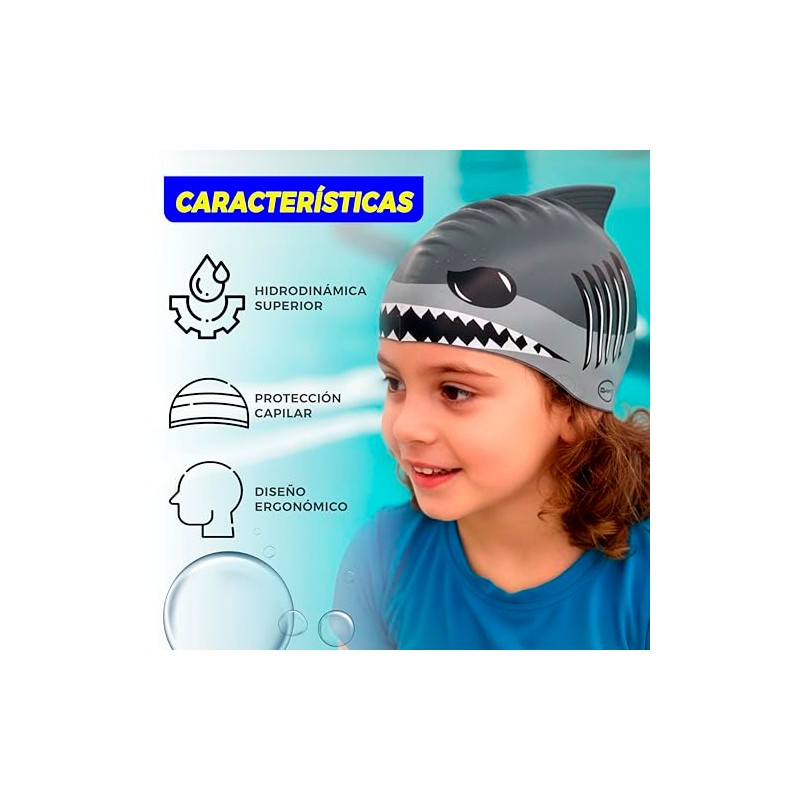 Maxfit Gorro de Natación Silicona Profesional, Gorro de Natacion Niño