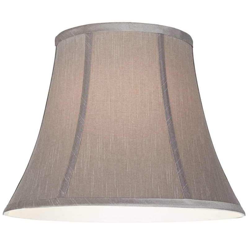 Pewter Gray Large Bell Lamp Shade 8" Top x 14"