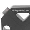 Woodworking Inclined Hole Fixture Black Aluminum Alloy 45 Degree Angle