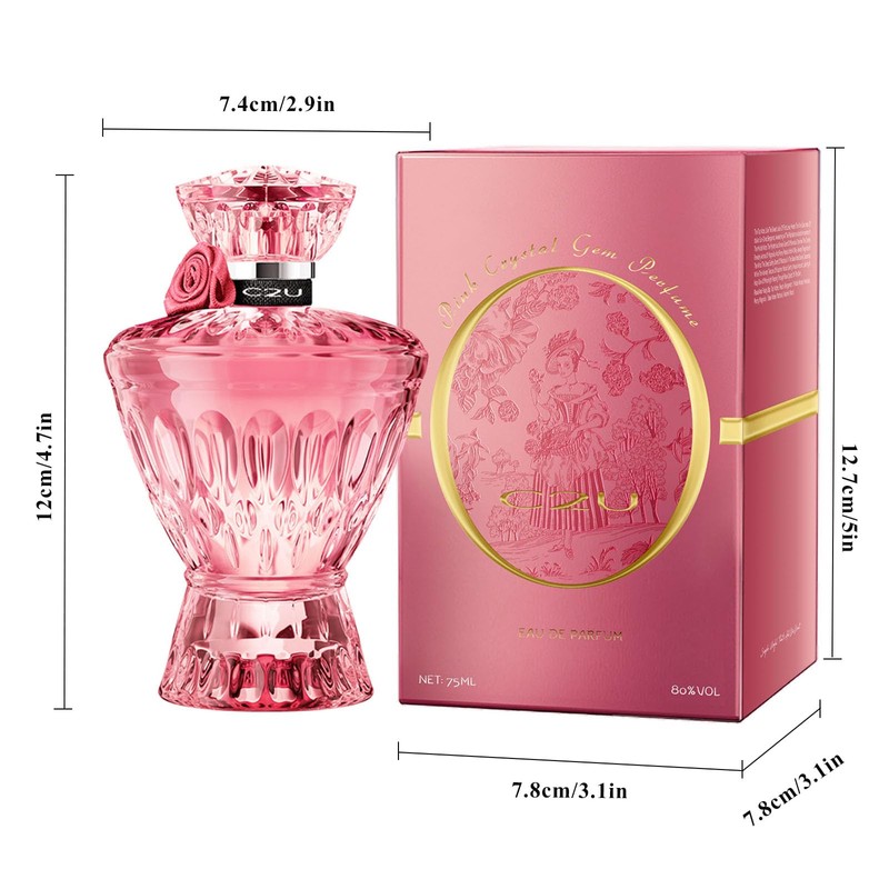 Pink Crystal Gem Perfumes for Women 75ml 2.54 fl.oz -