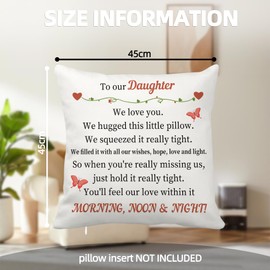 Daughter Gifts,Daughter, Daughter in Law Gifts,Mother and Daughter Gifts,Cushion Covers,Daughter Gifts from Dad,Daughter Birthday Gifts,Mum and Daughter Gifts,Gifts for Daughter in Law