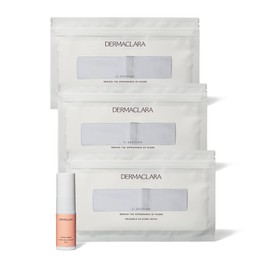 Dermaclara C-Section Scar Patch - Pregnancy Stretch Mark Prevention & Removal, C Section Cover Up Belly Scar, Maternity Skincare, Silicone Gel Sheet, Reusable up to 30 Times- 4 Patches, Patch Cleanser