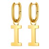 FOCALOOK Earrings Women's Letter A to Z Earrings Gold Hoop