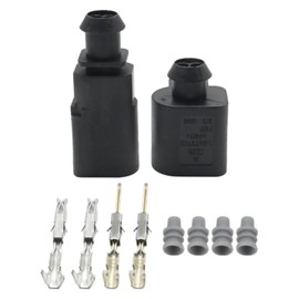 WOOSUKBE 2Pcs 1J0973802 2-Pin Electrical Harness Connector Sensor Plug Kit, Replacement for A1 A2 A3 A4 A6, Replace 1J0973702