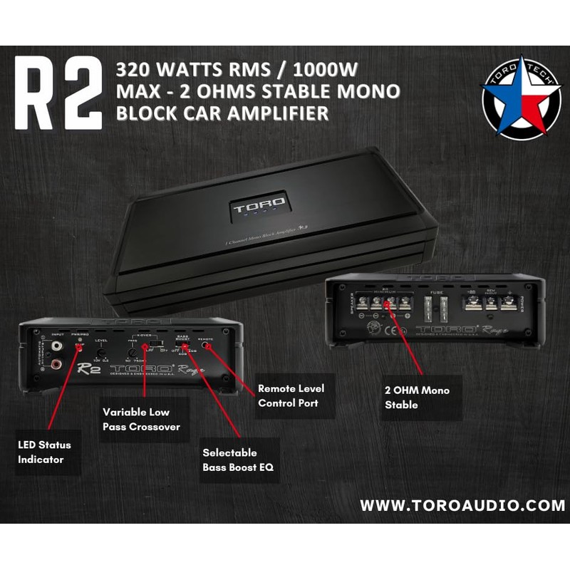 TORO TECH – R2, 1000 Watts MAX – 320 Watts
