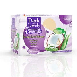 Dark & Lovely Beautiful Beginnings With Coconut & Aloe Scalp Care Relaxer *Fine* x 2 Pack Bundle