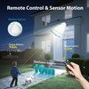 Kolpop Solar Lights Outdoor with Lenses, Remote Solar Security Lights