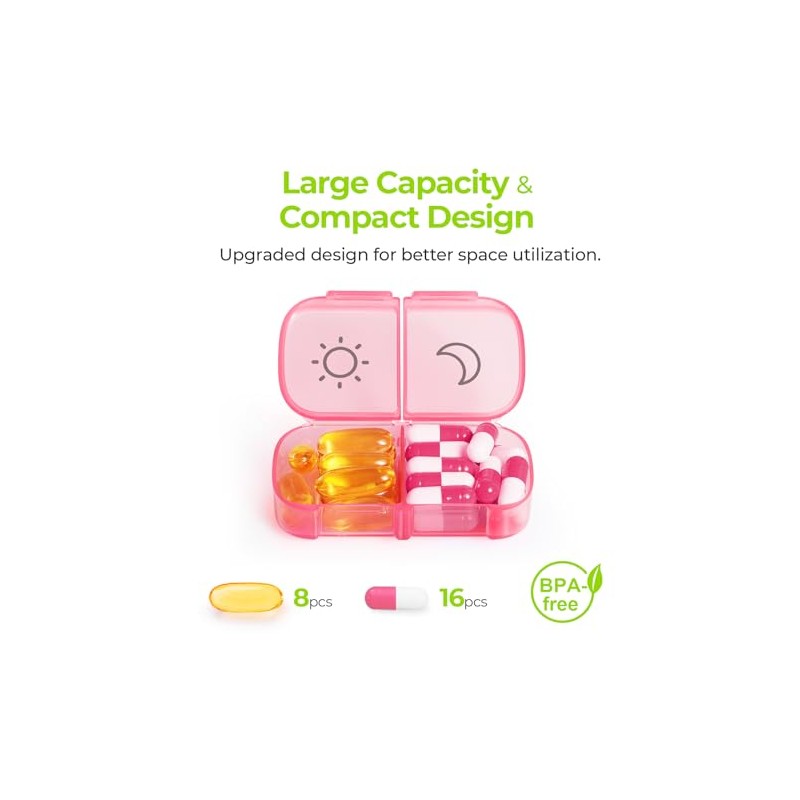 AUVON AUVON Pill Box Organiser, XL Weekly Pill Box 7