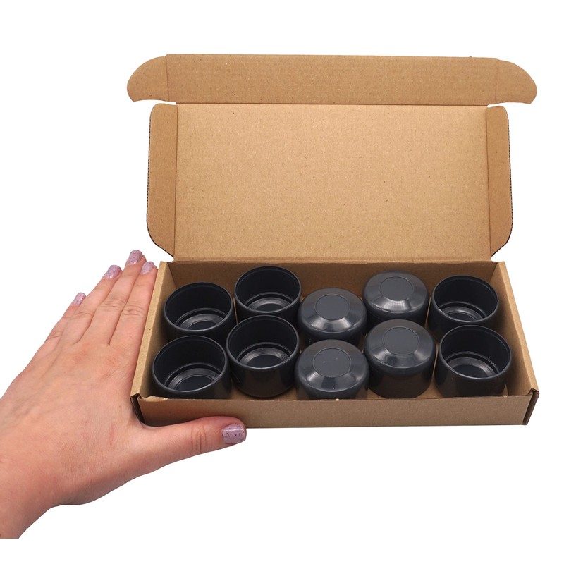 SKIR'CO Pack of 10 Fence Post Caps Round 38 mm