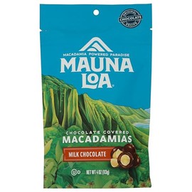 Mauna Loa Premium Chocolate Covered Macadamia Nuts, Milk Chocolate, 4 Oz Bag (Pack of 1)