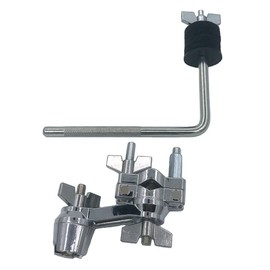 TUOREN Cymbal Boom Attachment with Multi-Clamp, Short Cymbal Stand Holder Clamp, 360° Adjustment Drum Set Mounting Clamp with Cymbal L-Arm for Cymbal Stand Drum Set Hardware