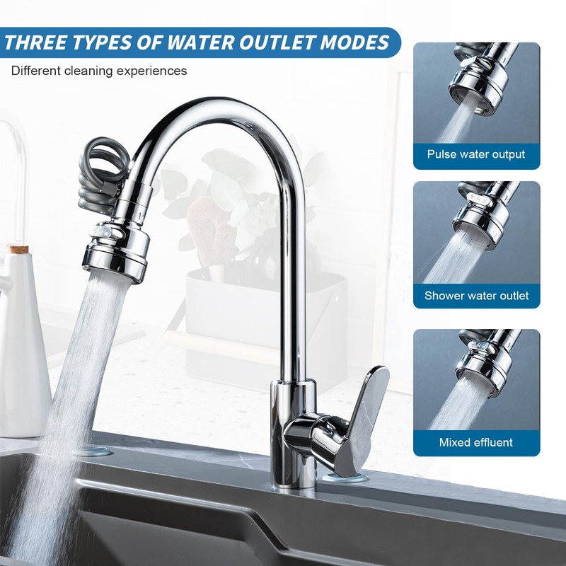 Tap Attachment Tap Extension Multifunctional Extension Tap with 3 Jet
