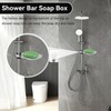 2Pcs Stainless Steel Shower Rod Soap Dish, Shower Rail Slide