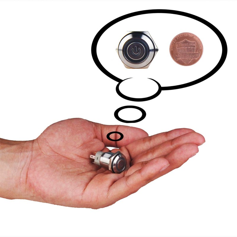 Ulincos U16F5M Momentary Push Button Switch Waterproof Switch Switch Switch