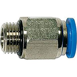 RIEGLER Straight Push-Fit Fitting Blue Series G 3/8 a. Hose Diameter 6 mm