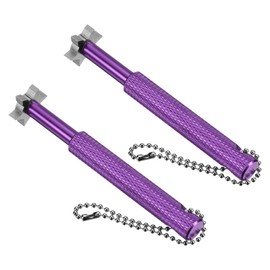 PATIKIL Pack of 2 Golf Club Groove Sharpener U V Type 6 Heads Re-piercing Tool Golf Club Cleaning for Golf Iron Wedges Utility Clubs, Purple