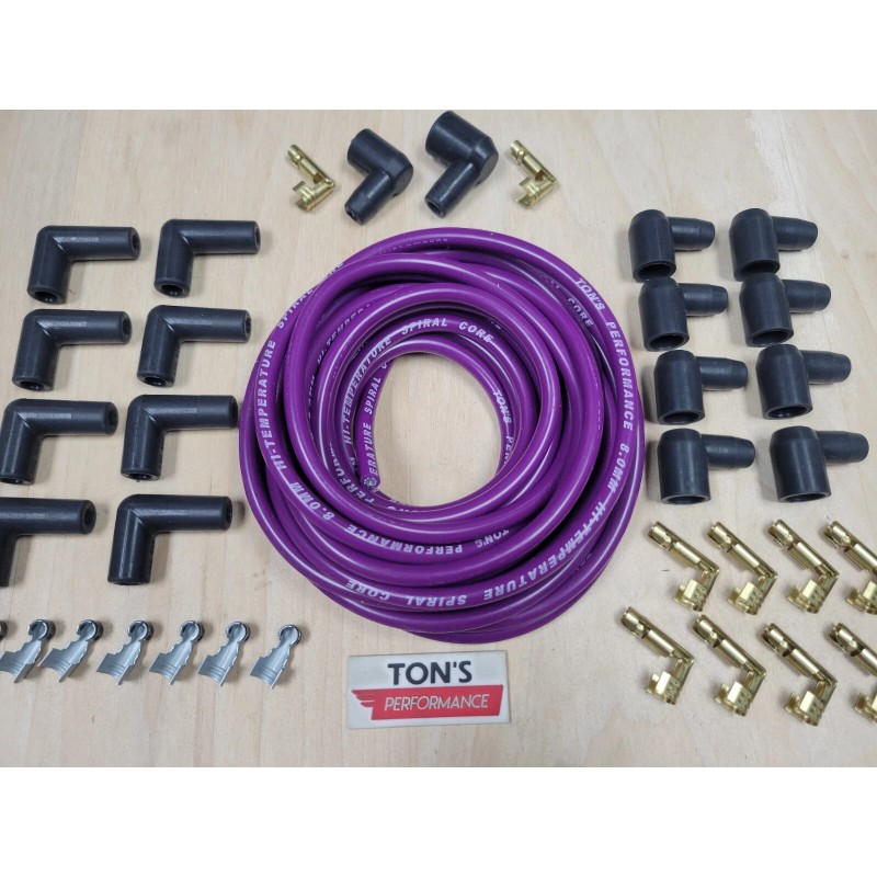 Ton's 8mm Universal Silicone 8mm Spark Plug Wire Kit Set