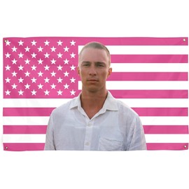 Drew Starkey Rafe Cameron Pink American Flag Tapestry 3x5 Ft - With 4 Brass Grommets Perfect for College Dorm Rooms, Indoor Parties, Gifts