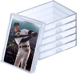 Zonon 12 Pieces Clear Deck Case, Card Organizer Compatible with MTG TCG Plastic Playing Card Case baseball Trading Deck Collection Box Holder for Game Cards Storage