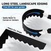 19.7Ft.Galvanized Steel Landscape Edging(6-Pack)-6"x39.4" Metal Garden Edging,7 Clips&Gloves,Hammer-in,No Dig,Rustproof,for Landscaping,Tree