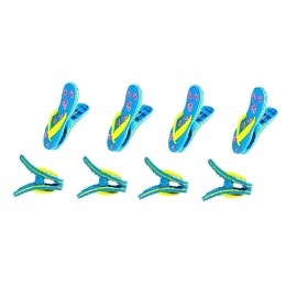 C&H Solutions  4 Pairs (8 Ct) Blue Flops Style Beach Towel Holders, Clips, Beach, Patio or Poo