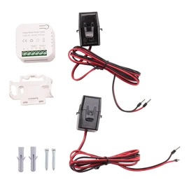 CeaHoify Tuya Smart WiFi Energy Meter 80A with Current Transformer Clamp KWh Power Monitor Electricity Statistics 90-250V(2CT)