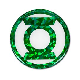 Elektroplate Officially Licensed DC Comics Green Lantern Automotive Reflective Domed Decal (3.75" Diameter) Premium 3D All Weather Vinyl Sticker for Car, Water Bottle, Laptop, Phone | Made in USA