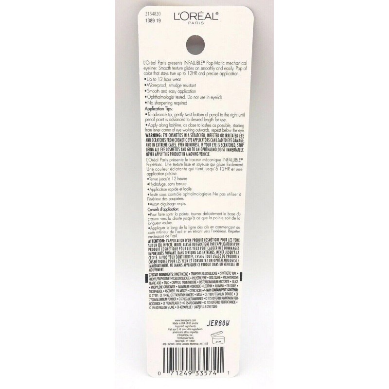 L'Oréal Loreal Paris Infallible Mechanical Eyeliner Pop-Matic #516 Deep Indigo