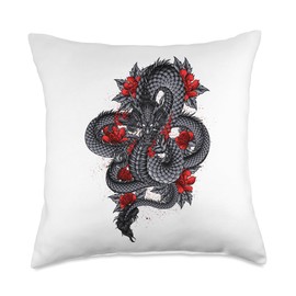 2024 Chinese New Year of Dragon Martial Arts Shirt Chinese New Year of Dragon Kung Fu Themed Throw Pillow, 18x18, Multicolor