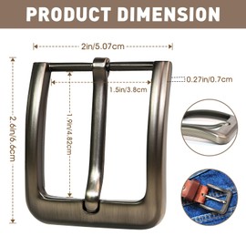 QVYQVY Metal Belt with Buckle Classic Unisex Replacement Belt Buckle For All Kinds of Dressing Styles Gifts