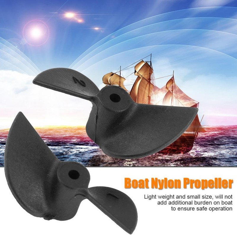 RC Boat Propellers, Durable Nylon 2 Blade Set with CW