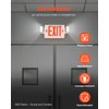 VEVOR LED Exit Sign with Emergency Lights, Two Heads Emergency