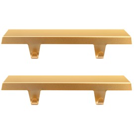 EBANKU Set of 2 Christmas Stocking Holders, Xmas Mantel Stocking Hangers for Fireplace Home Decor Holiday Gifts Christmas Decorations Supplies Non-Skid Durable and Sturdy (Bronze)