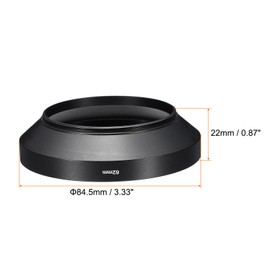 PATIKIL 62mm Lens Hood for Camera Lens Wide Angle Mat Surface Interior Anti-Reflective Hood Black with Cleaning Cloth