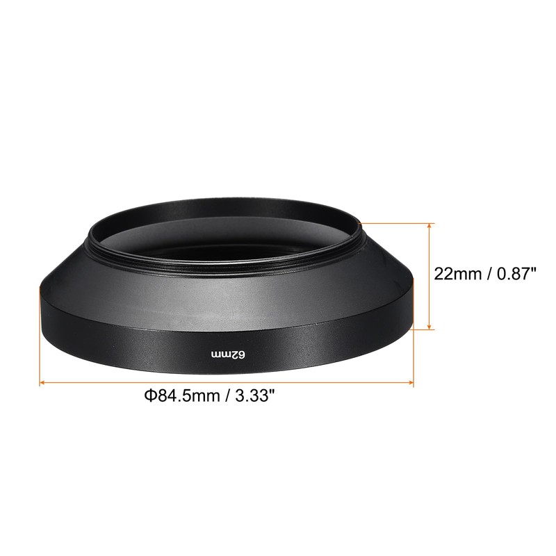 PATIKIL 62mm Lens Hood for Camera Lens Wide Angle Mat